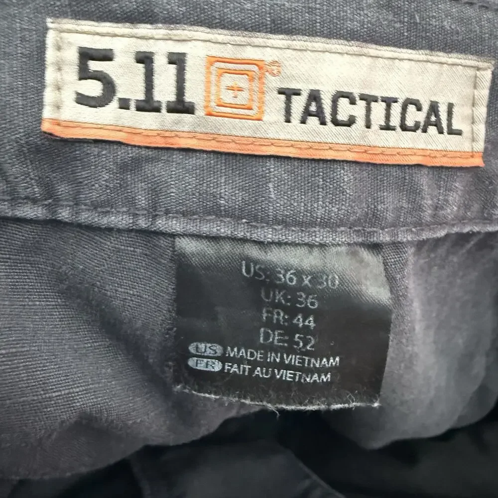 5.11 Tactical Cargo Pants Mens 36x30 Charcoal Gray Ripstop 74273 Partial Elastic